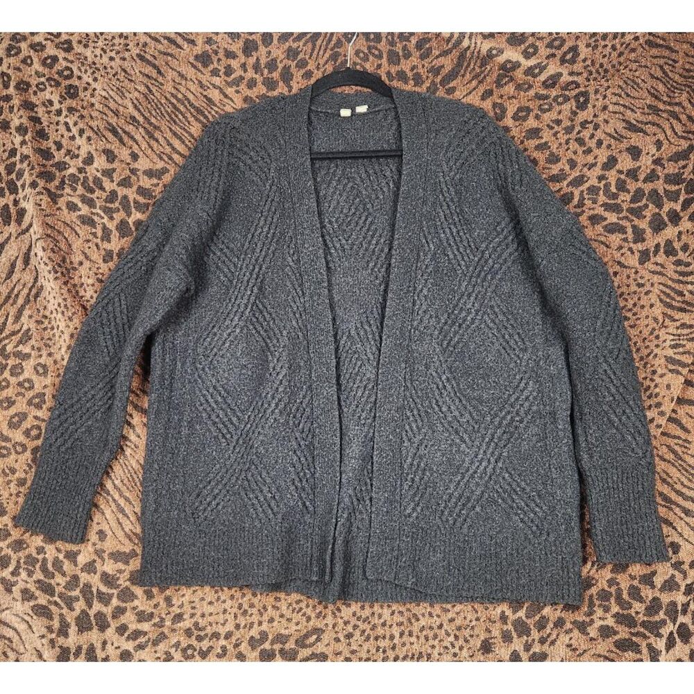 Moth Anthropologie Women's Gray Cardigan Sweater Sz M Retro Boho Cottage Hippie
